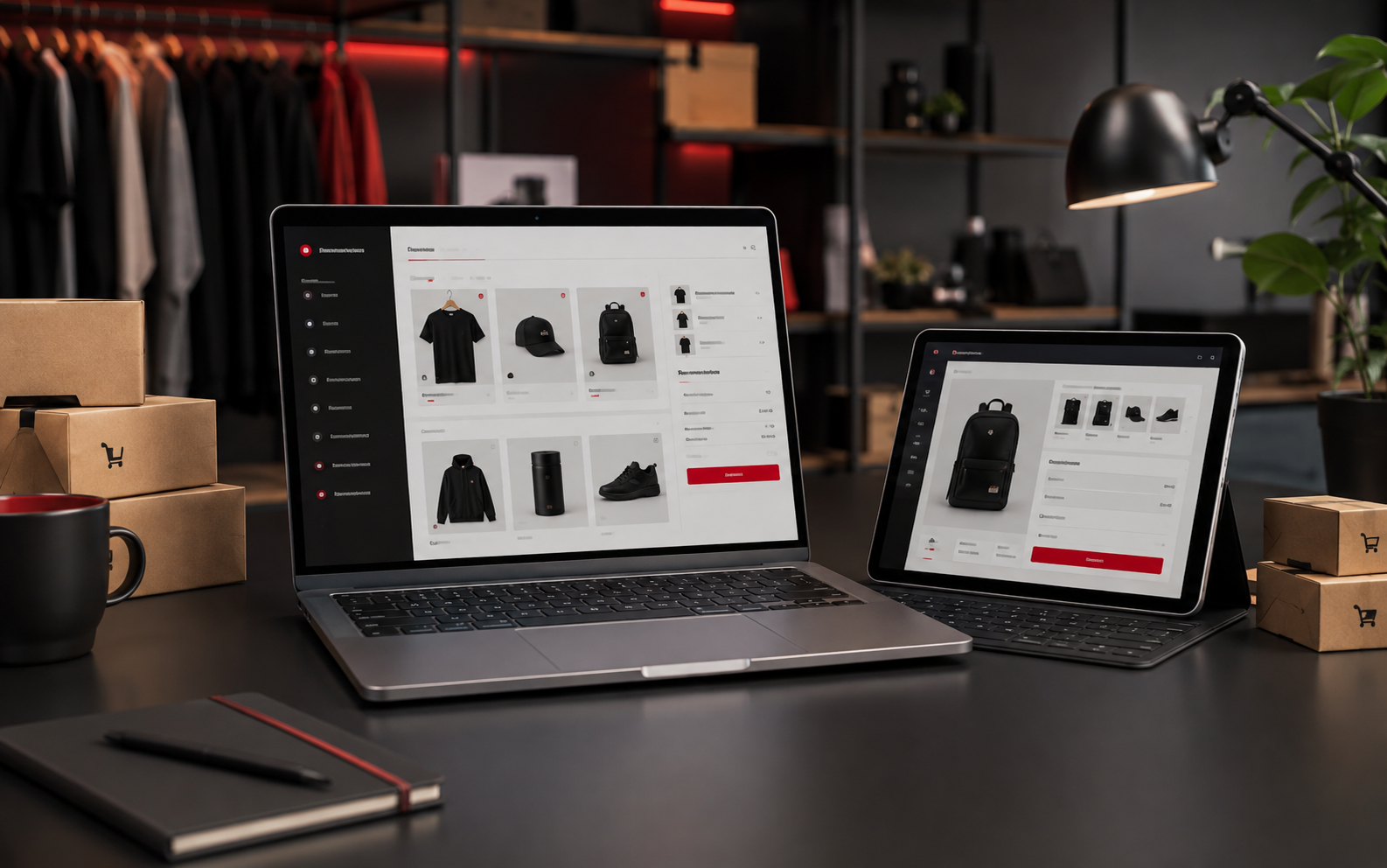 Mockup de loja virtual