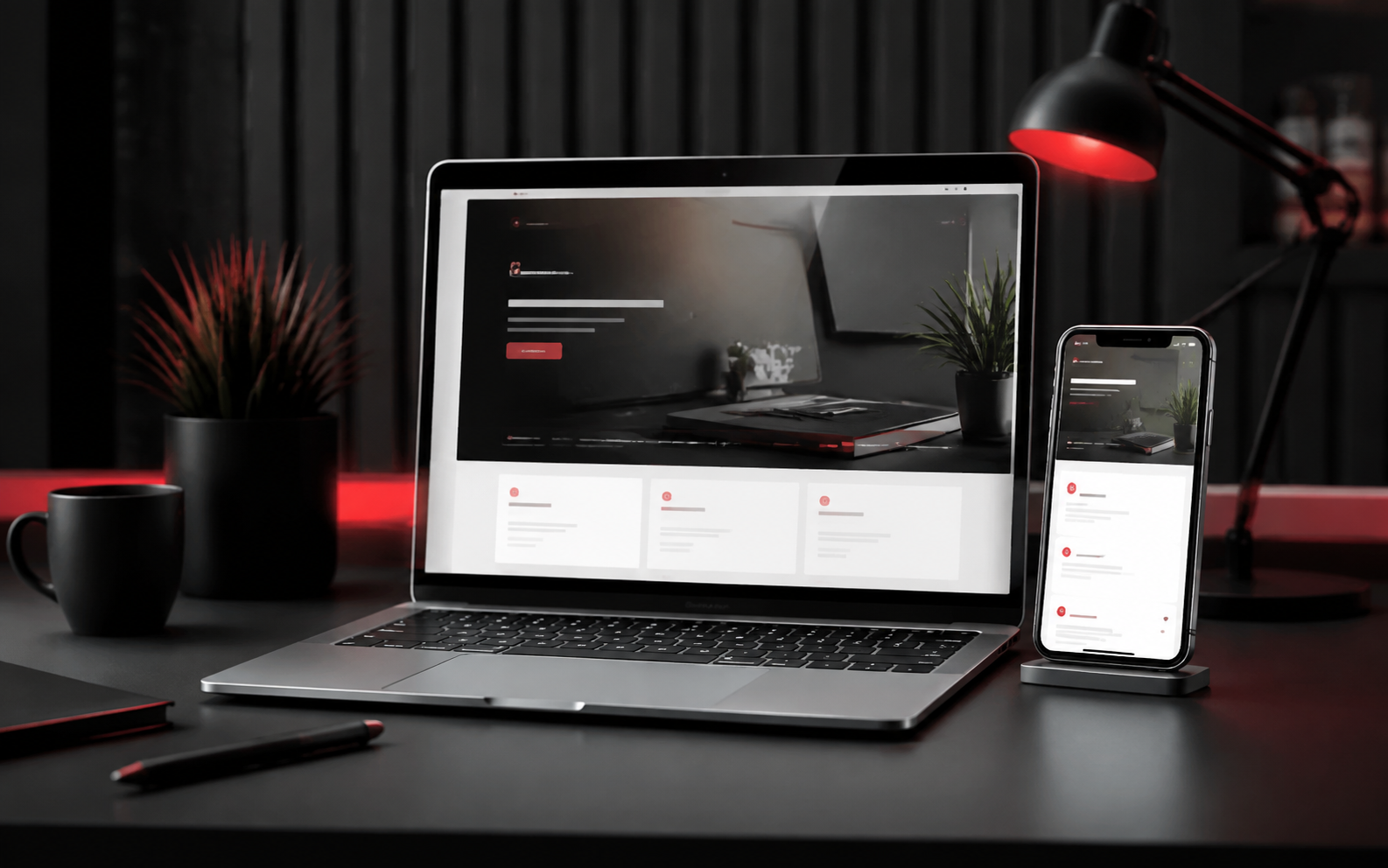 Mockup de site institucional