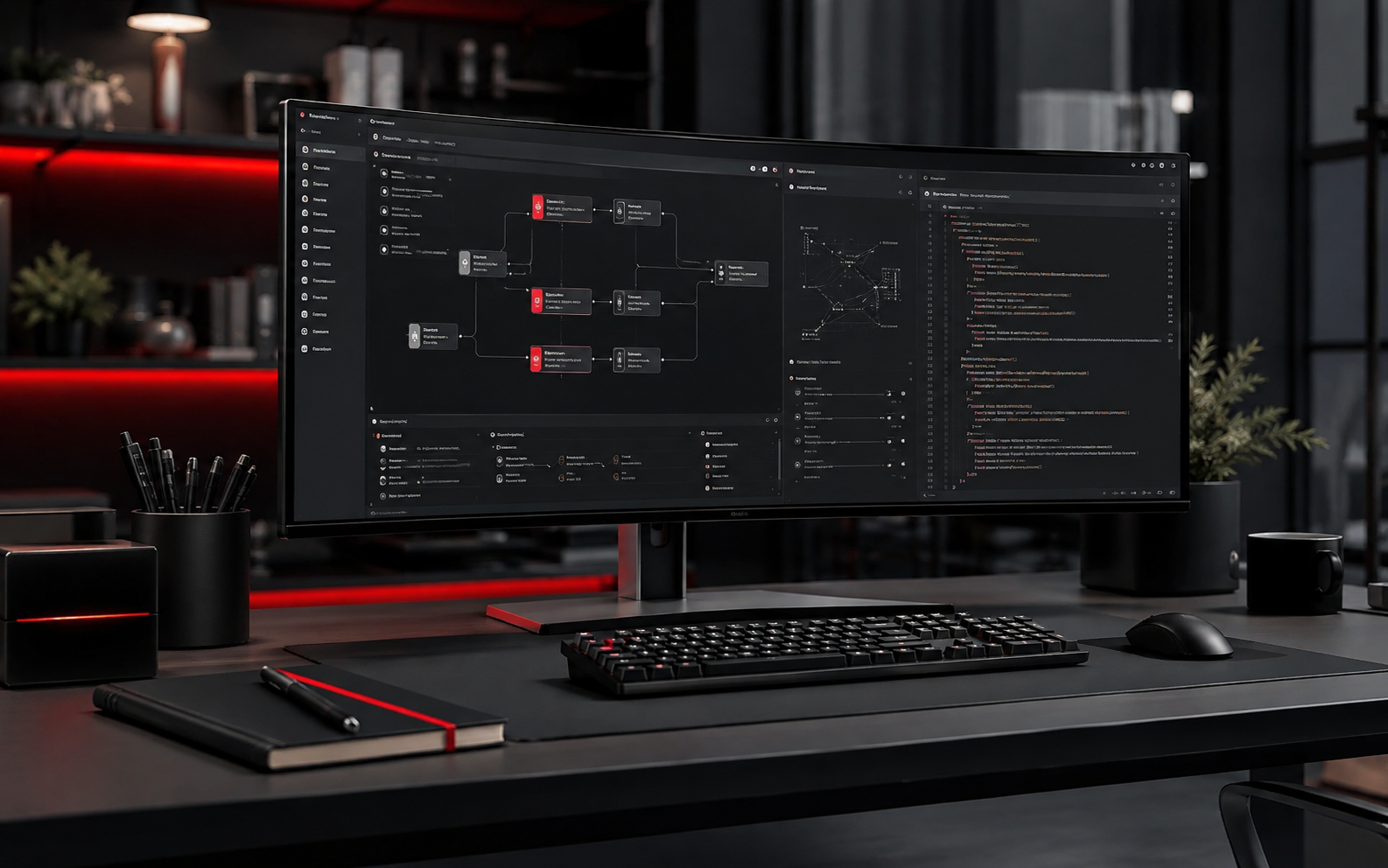 Mockup de automação sob medida